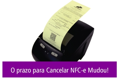 Alteração no Prazo de Cancelamento da NFC-e - Modelo 65